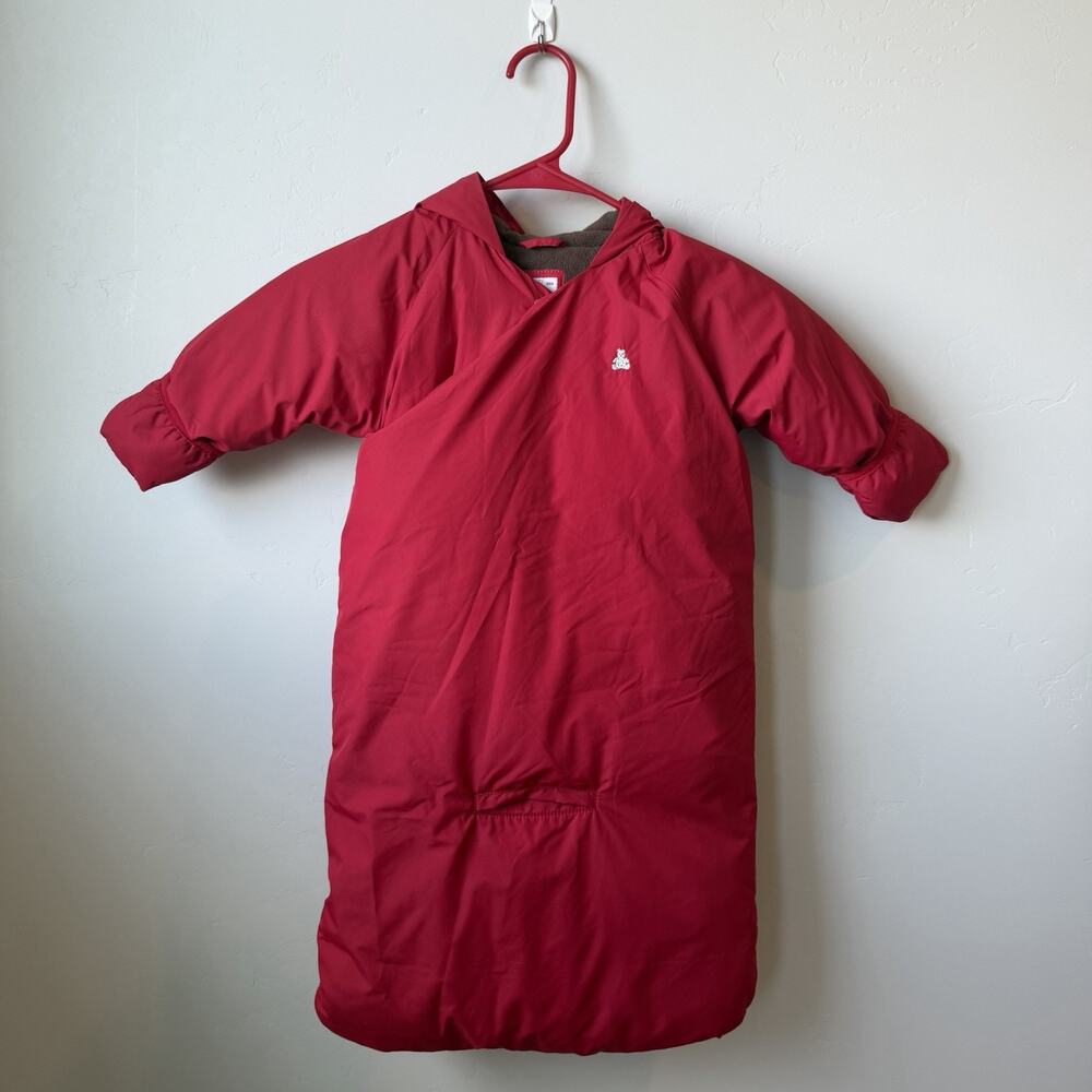 Baby Gap 6-12 Months Red WARMEST CONVERTIBLE BUNTING BAG Winter Suit Outerwear - Picture 2 of 7